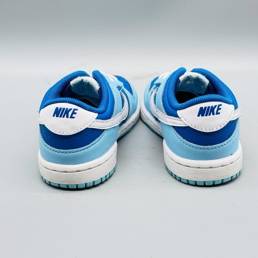 Nike Shoes Kids Toddler 9 c Blue White Dunk Low Top Athletic Sneaker Trainers - Picture 8 of 10